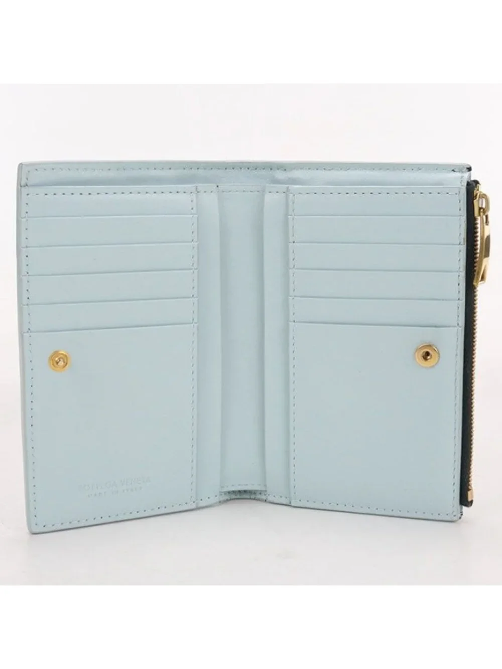 Bottega Veneta Midi Amdiam Maxi Intrecciato Bifold Wallet Lambskin